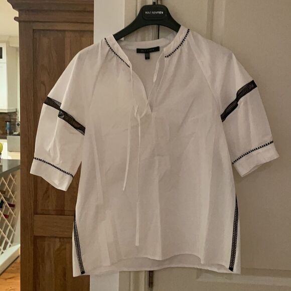 Judith & Charles magnolia B puff sleeve blouse white nwot - Picture 6 of 10